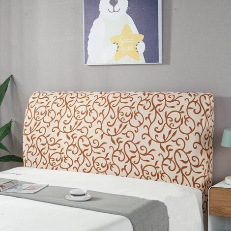 Housse tête lit Motif Peint Housse Protection Contre poussière Housse Protection pour tête lit Housse Protection Extensible pour Chambre Coucher Décoration rembourrée Convient pour 190-220 cm