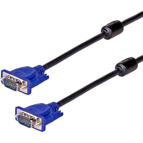 Cable VGA Akyga AK-AV-14 con conector D-SUB para monitor de ordenador Full HD SVGA, 5 m, macho/macho. (1/2)