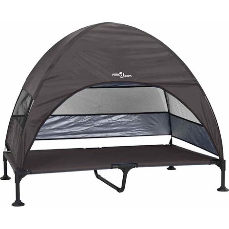 Lit surélevé pour chien Marron 127 x 81 x 108 cm Tissu et acier CFW53500 (1/5)