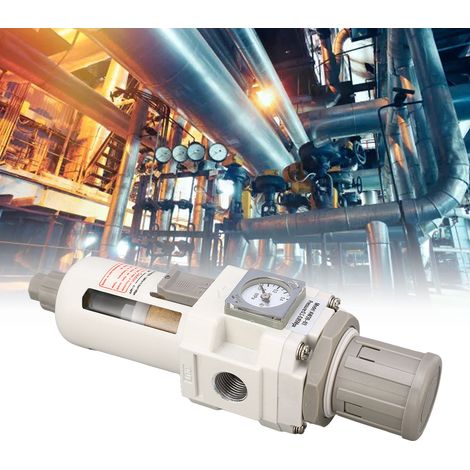 AW30-03 Luftfilter-Druckregler mit Manometer, Wasserauffangbehälter und Filter für Druckluftwerkzeugkompressoren, G3/8 Zoll Ein-/Auslassgewinde (1/5)