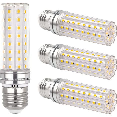 Ampoule LED Mais E27 18W, 220-240V, 1200LM Blanc Froid 6000K, Non Dimmable, Équivalent Ampoule Incandescence 100W, Ampoule LED E27 pour Éclairage Intérieur, Lustre/Lampe de bureau /Applique, Lot de 4