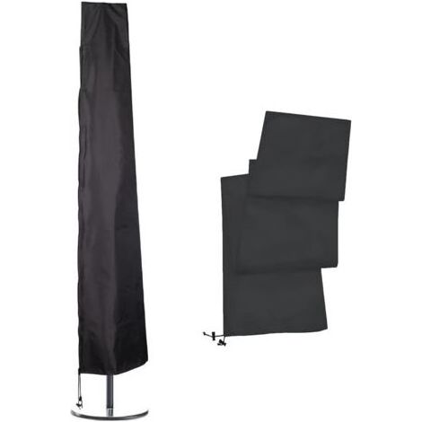 Housse de Protection pour Parasol, Grande Outdoor Couverture pour Parasol Déporté, Imperméable, Coupe-Vent, Anti-UV Housse de Protection pour Parasol avec Fermeture Éclair, 190x30/50cm (1/4)