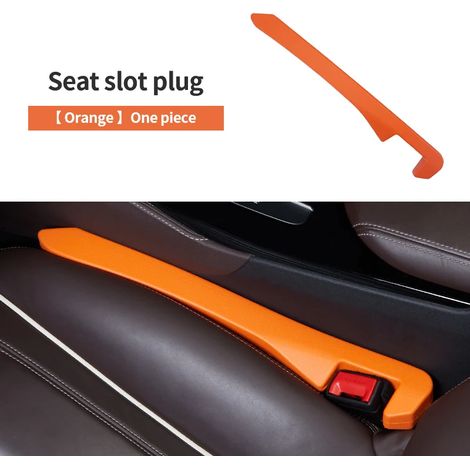 (Orange) Bande de remplissage universelle en cuir souple pour joints de sièges auto, étanche et anti-fuite, pour l'intérieur de la voiture (1/5)