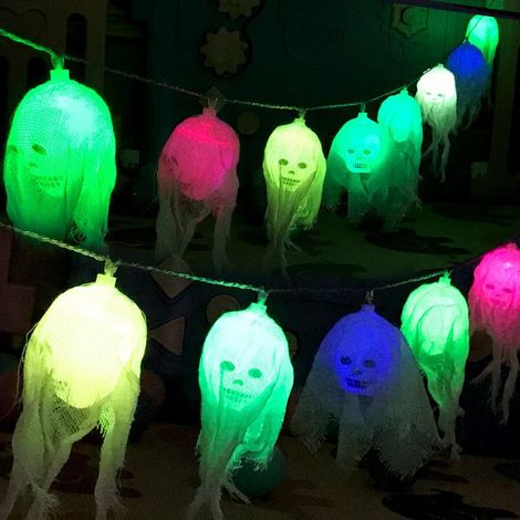 Lumière Fantôme Halloween - Guirlande Lumineuse Décor Intérieur Extérieur - Pour Eaves Arbre Cheminée - Lot de 1 (1/5)