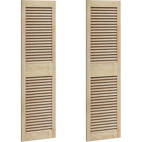 Puerta de Armario 2 pcs Natural 140.5 x 2.1 x 49.5 cm vidaXL