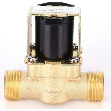 Électrovanne en laiton 1/2 pouce, accessoire industriel pour chauffe-eau solaire, alimentation DC 24V, à commande électromagnétique. (1/4)