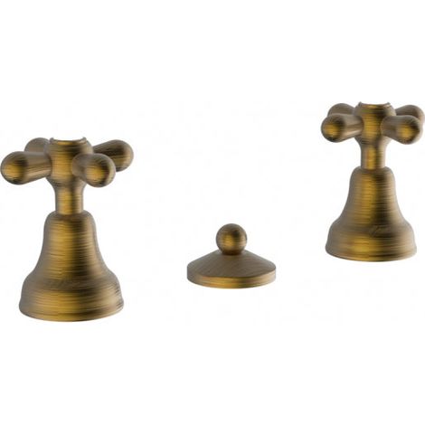 EURORAMA - Batteria Bidet 3 Fori Senza Canna Di Erogazione Serie: Orientes -  Colore: Bronzato (1/2)