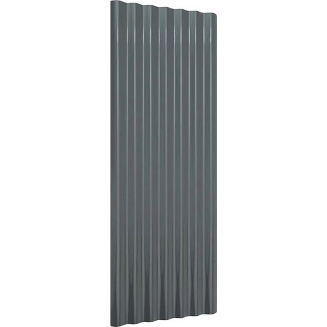 Panneaux de toiture, acier galvanisé, résistant à la corrosion, GRIS (1/2)