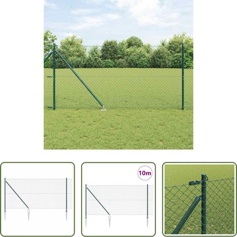 Poteaux de clôture - Poteau de clôture. Vert 10 x 1,2 m (mailles de 40 x 40 mm) (1/5)
