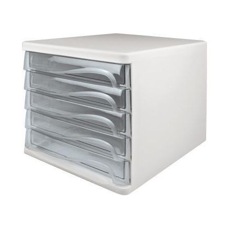 helit, Bloc à tiroirs, coloris corps blanc, lot de 4, coloris