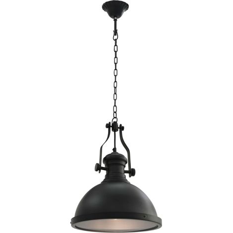 vidaXL Ceiling Lamp Black Round E27