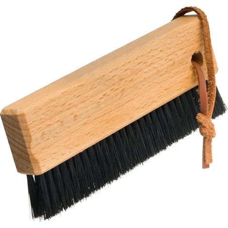Brosse pour moustiquaire, poils de cochon rigides, manche en bois de hêtre huilé, boucle de suspension en cuir, fabriqué en Allemagne (1/5)
