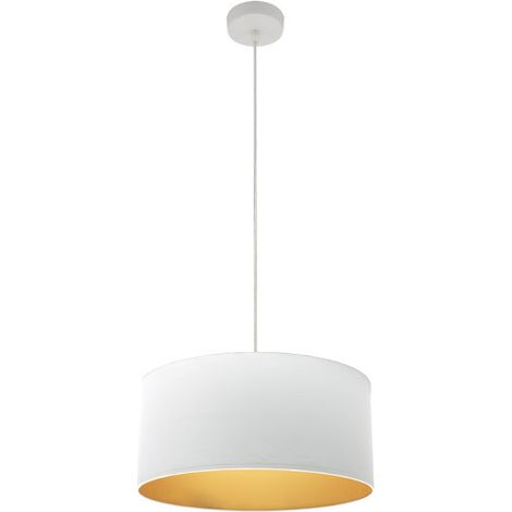 Colgante anuska 1xe27 blanco/blanco-oro regx40x40 cm (1/2)