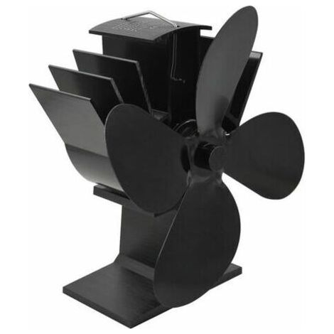 4 Lames Ventilateurs poele thermodynamiques de cheminée pour Accessoire de cheminée et poêle, Ventilateur écologique et Efficace