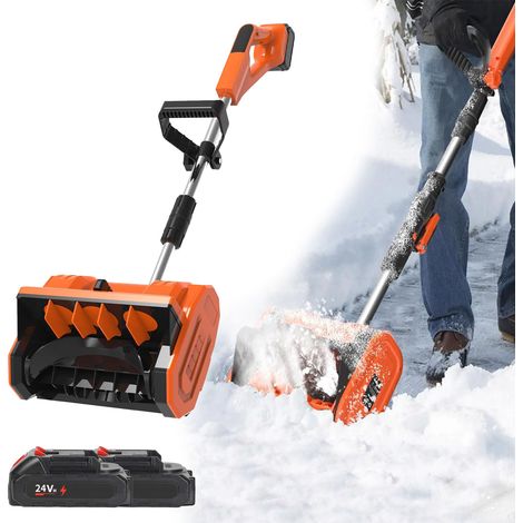 24-V-Akku-Schneeschaufel, 12,6 x 6,3 Zoll Räumbreite, 11-Zoll-Akku-Schneefräse, 26 Fuß (ca. 8 m) Wurfweite – für Hof, Garten und Wege (1/5)