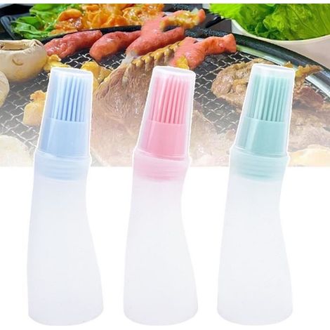 HONORNIC - Pinceau Cuisine,Bouteille d'huile,Distributeur d'huile d'olive,Pinceau d'huile,Pinceau à pâtisserie en Silicone,Brosse à Huile(3PCS) (1/4)