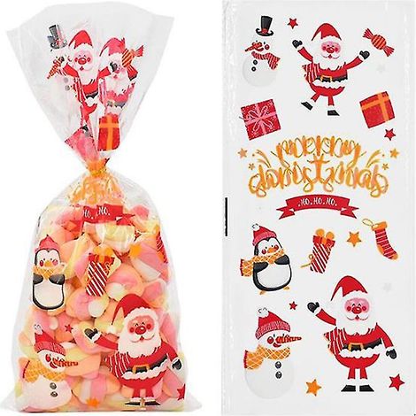 Sachets cadeaux de Noël, 50 pièces, décorations de Noël (1/2)