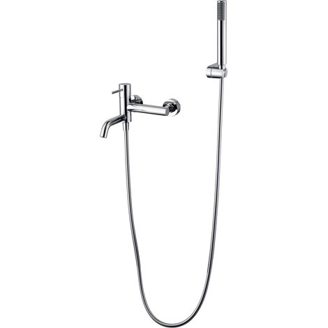 IMEX - Grifo Bañera y Ducha Monomando Serie Monza Cromado