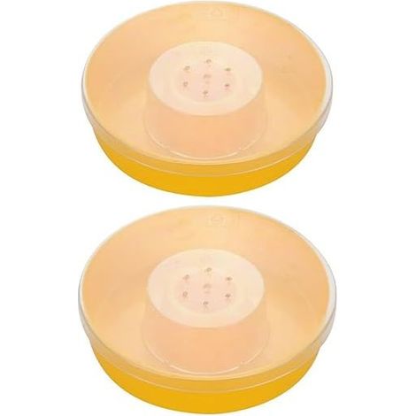 2 Pcs Abeille Mangeoire Ruche Bol à Boire Abeille Distributeur D'eau Rond Réservoir D'eau Abeille Équipement Potable Abeille Outils Apiculture (1/5)