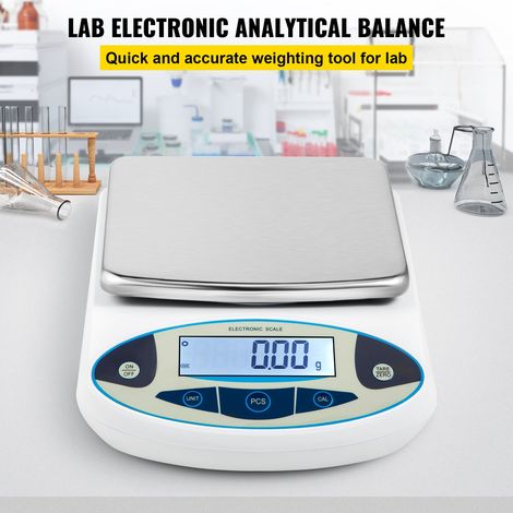 Balance Analytique Numérique Capacité 5000 g Précision 0,01 g Balance de Laboratoire 13 Unités de Conversion Balance de Précision Laboratoire Plateau 16,5 x 17,5 cm Pesage Bijoux Échantillons (1/5)