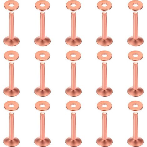 Lot de 50 rivets et fraises en cuivre de 10 × 3,3 × 19 mm pour ceintures, portefeuilles, colliers, produits en cuir, loisirs créatifs (1/5)