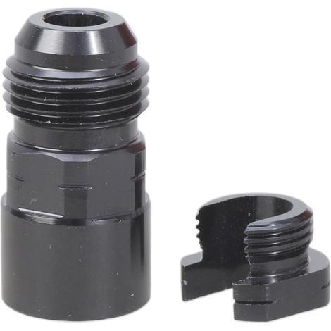 Connecteur rapide, 6AN 8AN mâle vers 5/16" 3/8" adaptateur de raccord de tube de carburant connecteur droit en aluminium noir (1/5)