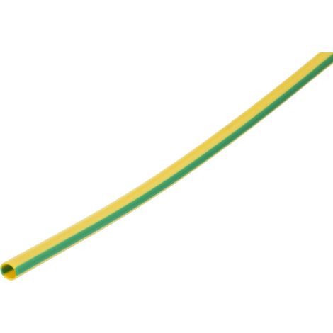 Gaine de protection 3mm RS PRO, Vert/Jaune en PVC, 40m ( Prix pour sachet de 40 Mètres )