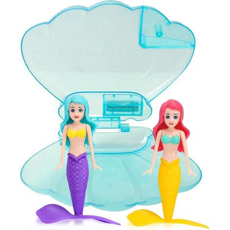 Set of 2 Mermaid with Blue Shell Diving Toys for Swimming Pool, Mermaid Sinkers for Children, Swimming Pool Toys, Small Mermaids Games Gift for Children Girls 3-12 Years Underwater Training (1/5)