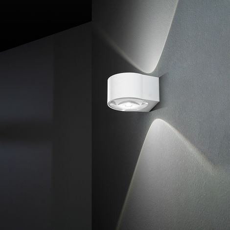 Applique alluminio colore bianco opaco Vision LED biemissione 12W  3000K  900Lm IP65