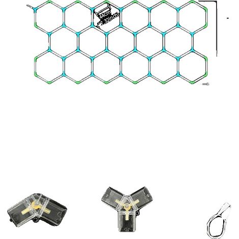 Lumière de plafond de garage LED, éclairage lumineux 6500K, installation facile, HE5424-440 (1/2)