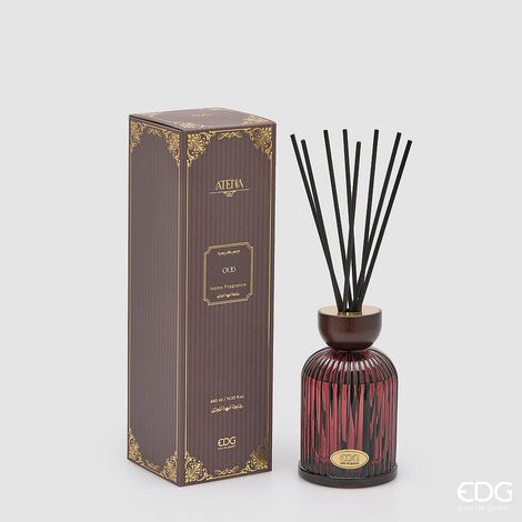 EDG Enzo De Gasperi Profumatore Bottiglia Atena OUD 460 ml H16 Ø9 cm – Profumo per Ambiente (1/2)