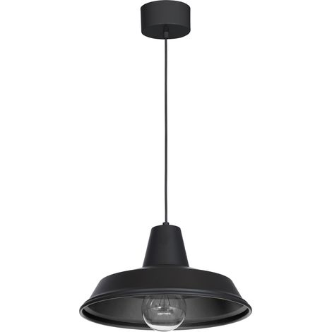 Suspension loft noire mate Class E27 15W Ø36 Luminex