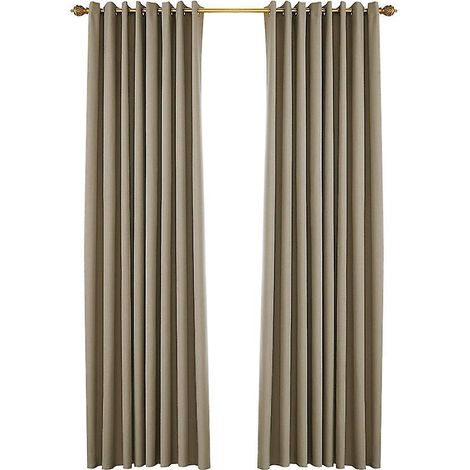 Verdunkelungsvorhänge für Schlafzimmer, Ösen-isolierende Raumvorhänge für Wohnzimmer, 2er-Set (53 x 8 cm)
