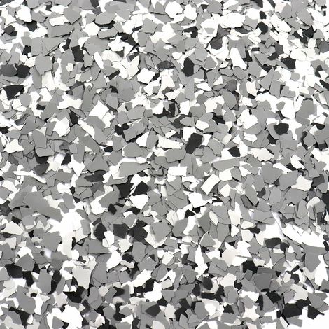Peinture pour sol de garage avec flocons de couleur décoratifs, revêtement époxy, flocons de peinture pour murs de garage et peinture pour l'intérieur et l'extérieur de la maison (gris, gris (1/5)