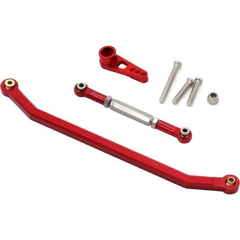 Kit de biellette de direction renforcée pour voiture RC MN128 1/12, pièce rouge -- (1/5)