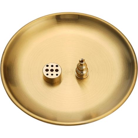 Sollbry Kürbisförmiger Aschenbecher aus Messing für Räucherstäbchenhalter – 3-in-1-Design (14 x 14 cm) (1/5)
