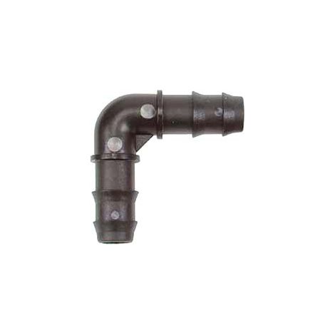 RACCORDO PORTAGOMMA GOMITO A 90  ° IN POLIPROPILENE- -  EE ¸ mm.25 - 20 pezzi
