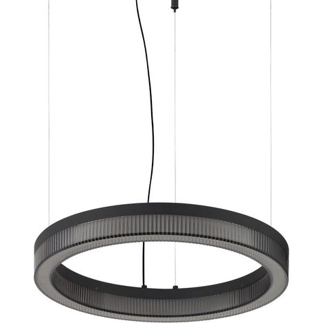 Ideal Lux CROWN Suspension LED intégrée 40 cm, noire, 2050 lm, 3000 K (1/2)