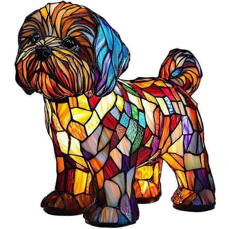Lampe de bureau LED miniature en forme de chien pour PUW5157, éclairage décoratif sur le thème des animaux de compagnie, lampe de bureau, décoration intérieure (1/5)