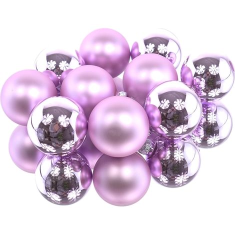 Decoris® Christbaumkugeln Lilac Breeze lila Ø 6 cm 10er Pack - Glas