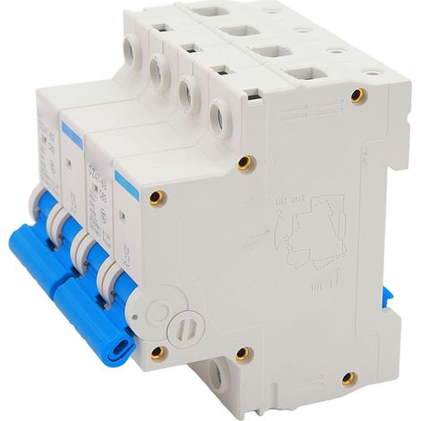 Disjoncteur bipolaire verrouillable 63A 400V, interrupteur de transfert double alimentation 4500A, haute capacité de coupure (1/5)