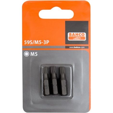 CARTON 3 PUNTAS 1/4 XZN M5 25MM - BAHCO