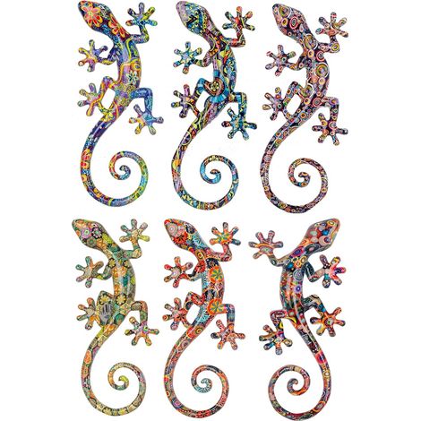 Signes Grimalt Eidechsenfigur 6U Braun - Haus- und Gartendekoration Eidechsenstatue aus Kunstharz – 3 x 21 x 9 cm