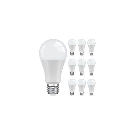 Lot de 10 Ampoule LED E27 Blanc-Chaud,6500K Ampoule Standar,9W Equivalent 60W,Non Dimmable,220V-240V pour Maison Restaurant Café (1/5)