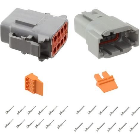 Kit Connettore Serie DTM Maschio Femmina 8 Vie