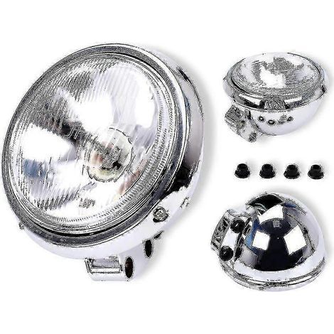 Phare universel 12 V pour moto Harley 883, Honda Steed VLX 400, Shadow 600, Magna 250, feu de position chromé