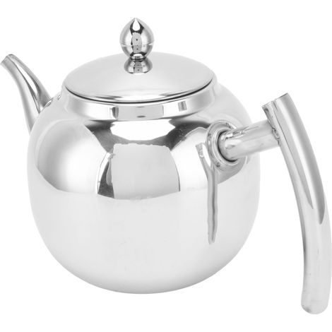 Théière domestique en acier inoxydable avec filtre pour eau froide, compatible avec les plaques à induction, petite capacité de 800 ml.