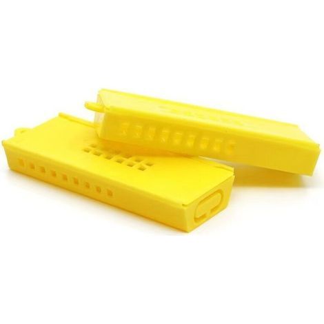 10 Pièces Apiculture Élevage Tasse Kit Ensemble Cage Reine Cages d'Élevage Reine Des Abeilles Convient aux Apiculteurs pour Mieux Utiliser la Reine des Abeilles pour la Reproduction (Jaune) (1/4)