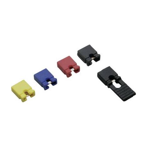 Shunt ouvert BKL Electronic 10120906 Pôle:2 Pas: 2.54 mm noir, rouge, bleu 1 set (1/2)