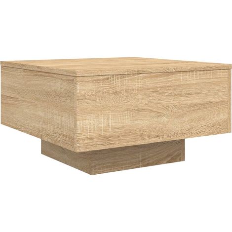 Table basse chêne sonoma 55x55x31 bois d'ingénierie (1/5)